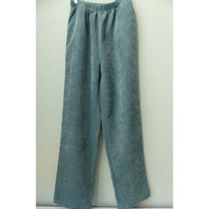 AMERICAN SWEETHEART Women's Size 10 Teal Elastic Waist Corduroy Pull On Pants
